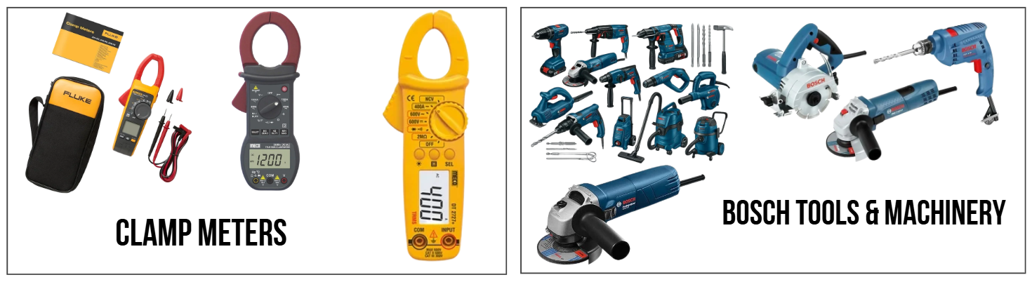 Our Products - Clamp Meters and Bosch Tools & Machinery